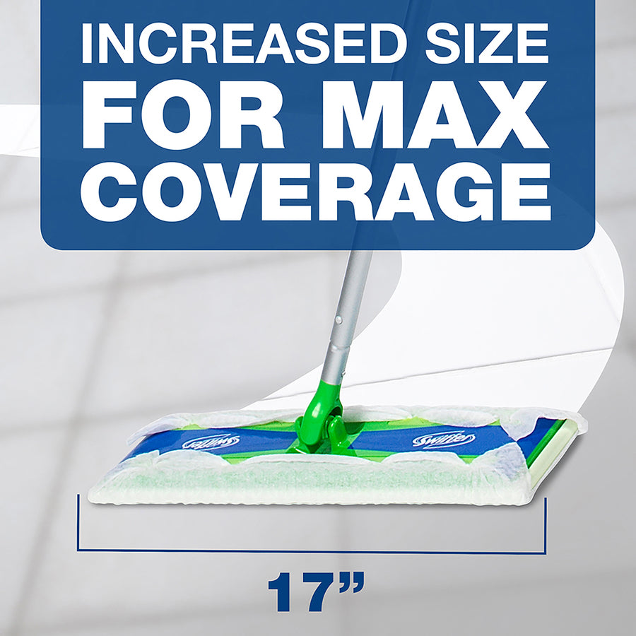 Swiffer Max Dry Cloth Refills - 17.9" Width x 10" Depth - Cloth - White - 96 / Carton