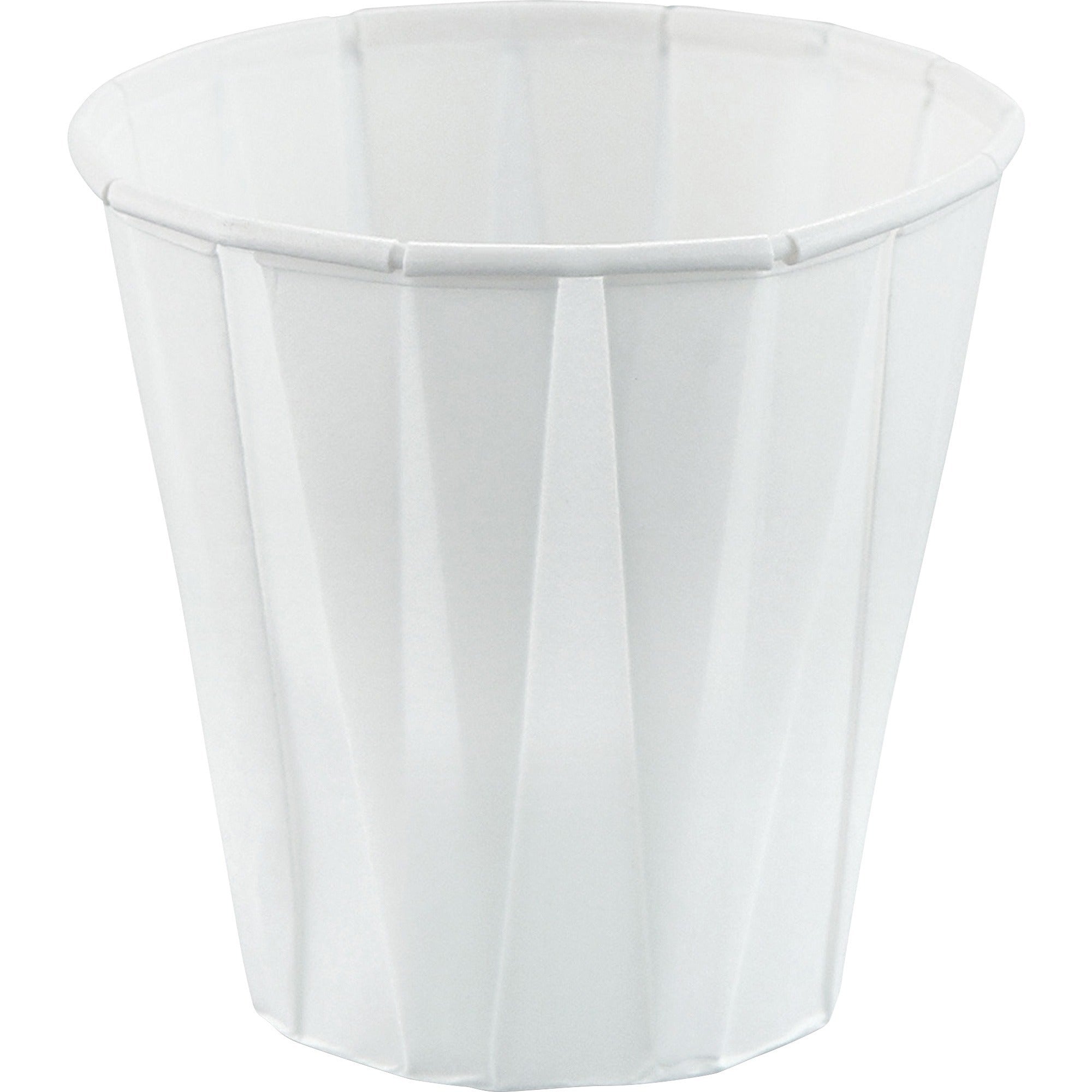 Solo 3.5 oz Treated Paper Souffle Portion Cups - 100 / Pack - 50 / Carton - White - Paper - Medicine