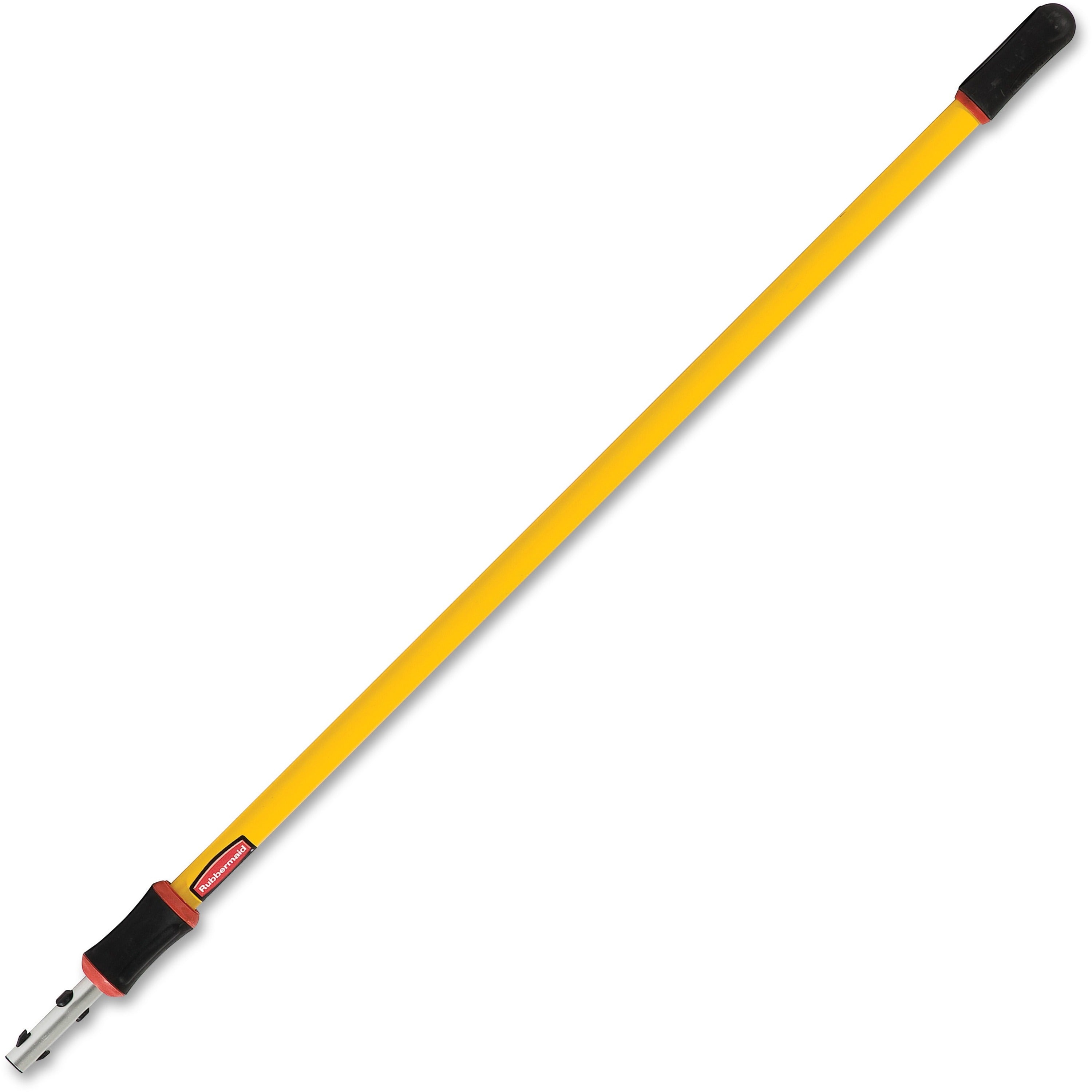 Rubbermaid Commercial 4'-8' Quick Connect Extension Pole - 96" Length - 1.40" Diameter - Yellow - Aluminum - 6 / Carton