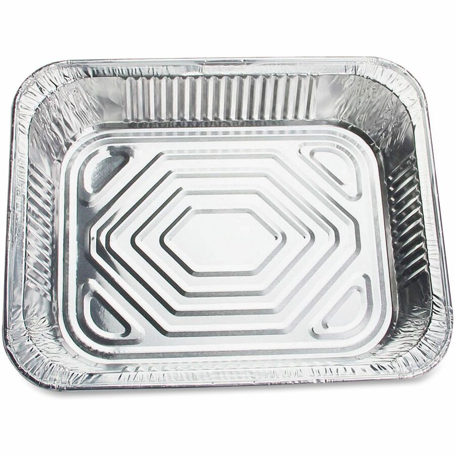 genuine-joe-half-size-disposable-aluminum-pan-cooking-serving-disposable-silver-aluminum-body-100-carton_gjo10702 - 6