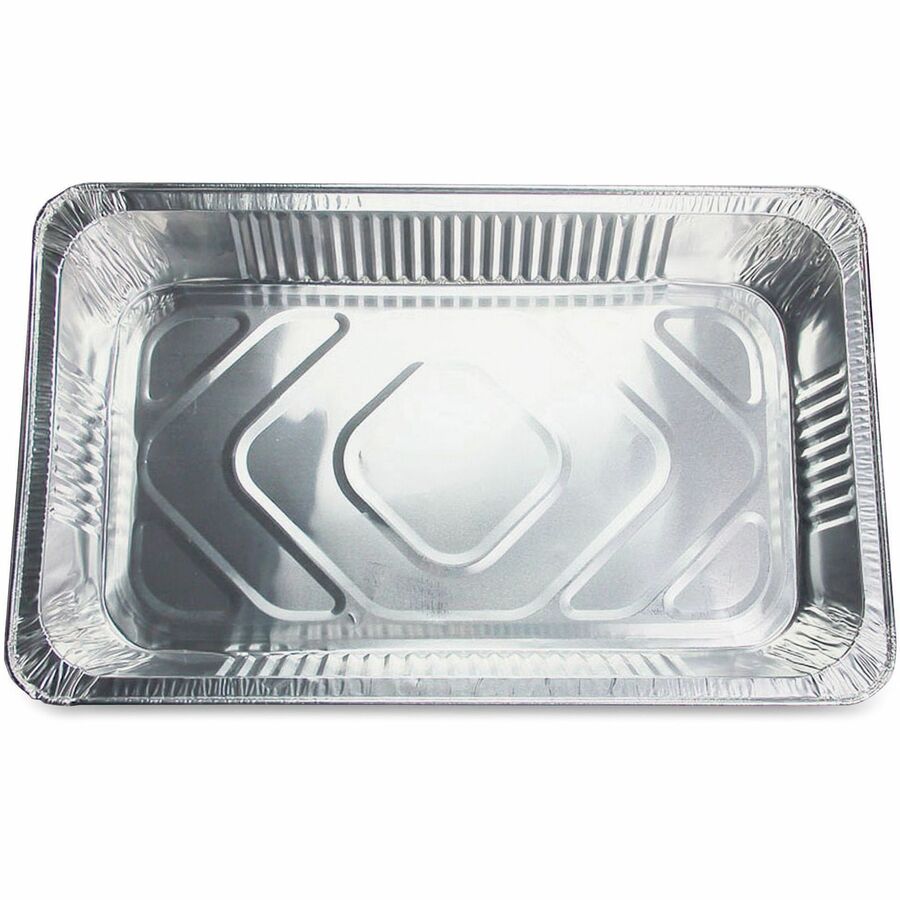 genuine-joe-full-size-disposable-aluminum-pan-cooking-serving-disposable-silver-aluminum-body-50-carton_gjo10703 - 4