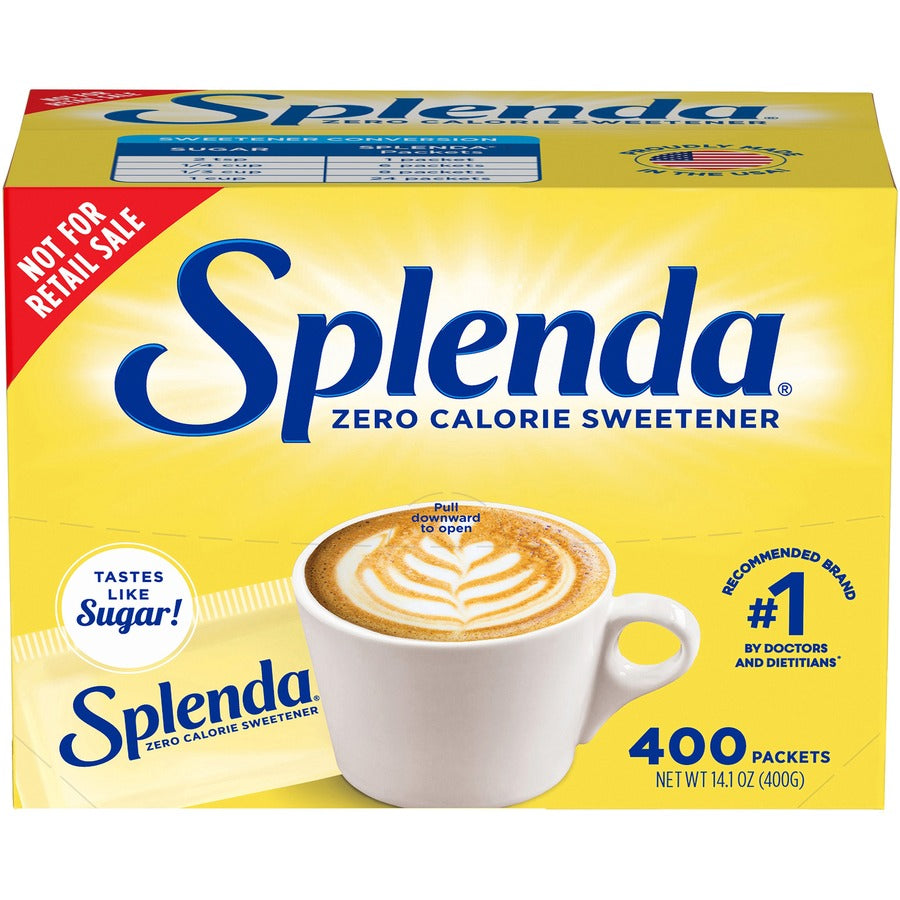Splenda Single-serve Sweetener Packets - 0.035 oz (1 g) - Artificial Sweetener - 6/Carton - 400 Per Box