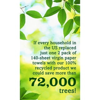 Seventh Generation 100% Recycled Paper Towels - 2 Ply - 11" x 9" - 120 Sheets/Roll - Natural - Paper - Unbleached, Chlorine-free, Fragrance-free, Dye-free, Ink-free, Absorbent - For Kitchen, Household - 6 Per Pack - 4 / Carton