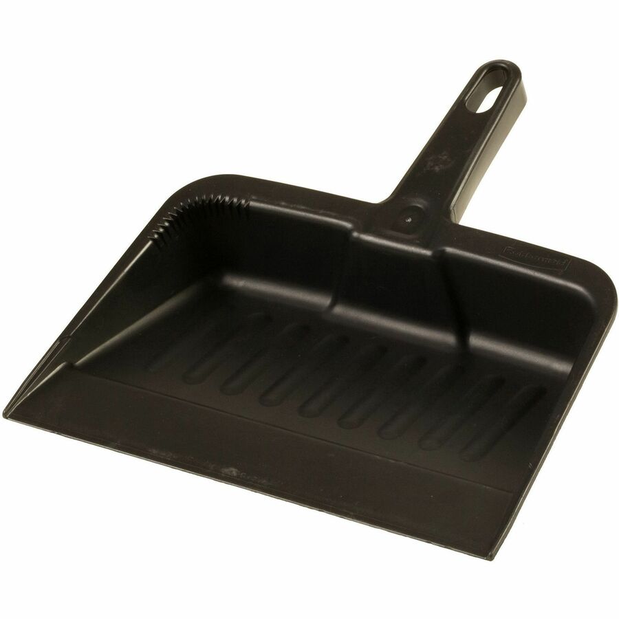 Rubbermaid Commercial Heavy-Duty Dustpans - 8.20" Wide - 12.25" Handle - Plastic - Charcoal - 12 / Carton