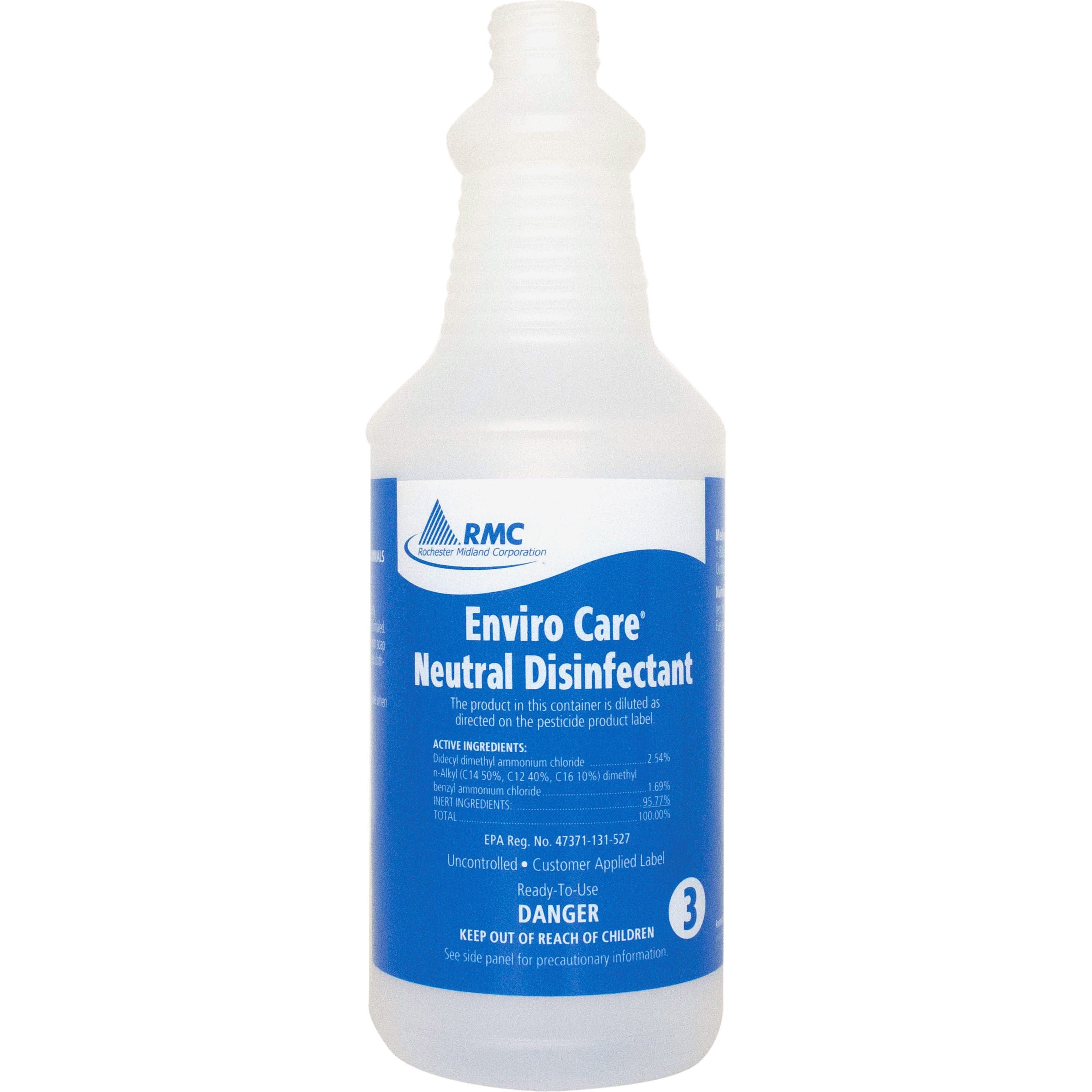 rmc-neutral-disinfectant-spray-bottle-48-carton-frosted-clear-plastic_rcm35064573ct - 1