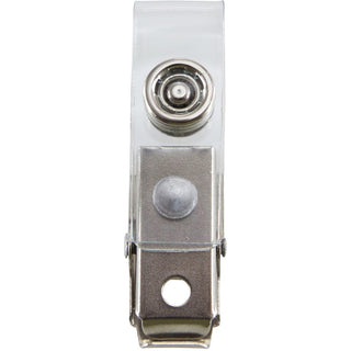 SICURIX ID Strap Clip Adapter - 2.8" Length x 0.4" Width - for Badge - Pre-punched - 100 / Box - Clear