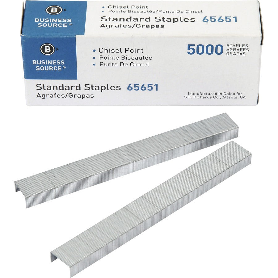 business-source-chisel-point-standard-staples-210-per-strip-standard-1-4-leg-1-2-crown-holds-30-sheets-for-paper-chisel-point-silver-galvanized-iron5-pack_bsn65651 - 3