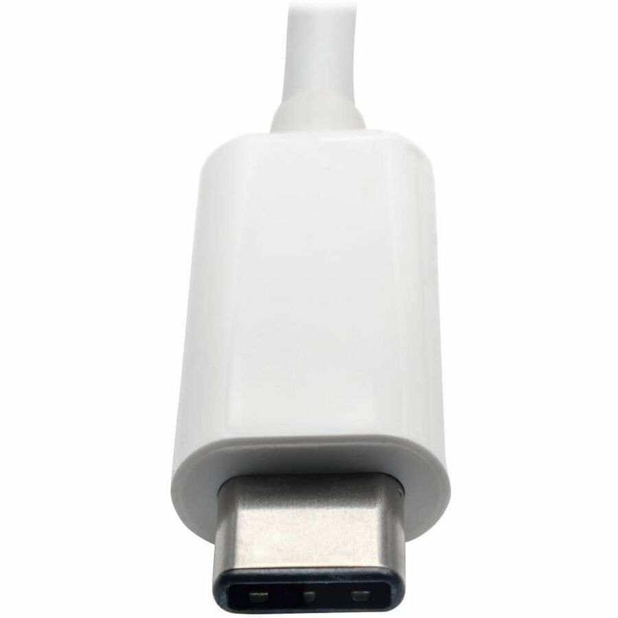 USB 3.1 Gen 1 USB-C to HDMI 4K Adapter, USB-A/USB-C PD Charging Ports, 3", White