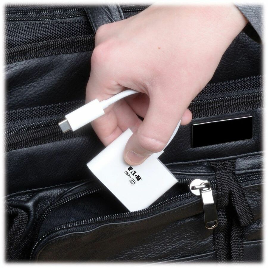 USB 3.1 Gen 1 USB-C to HDMI 4K Adapter, USB-A/USB-C PD Charging Ports, 3", White