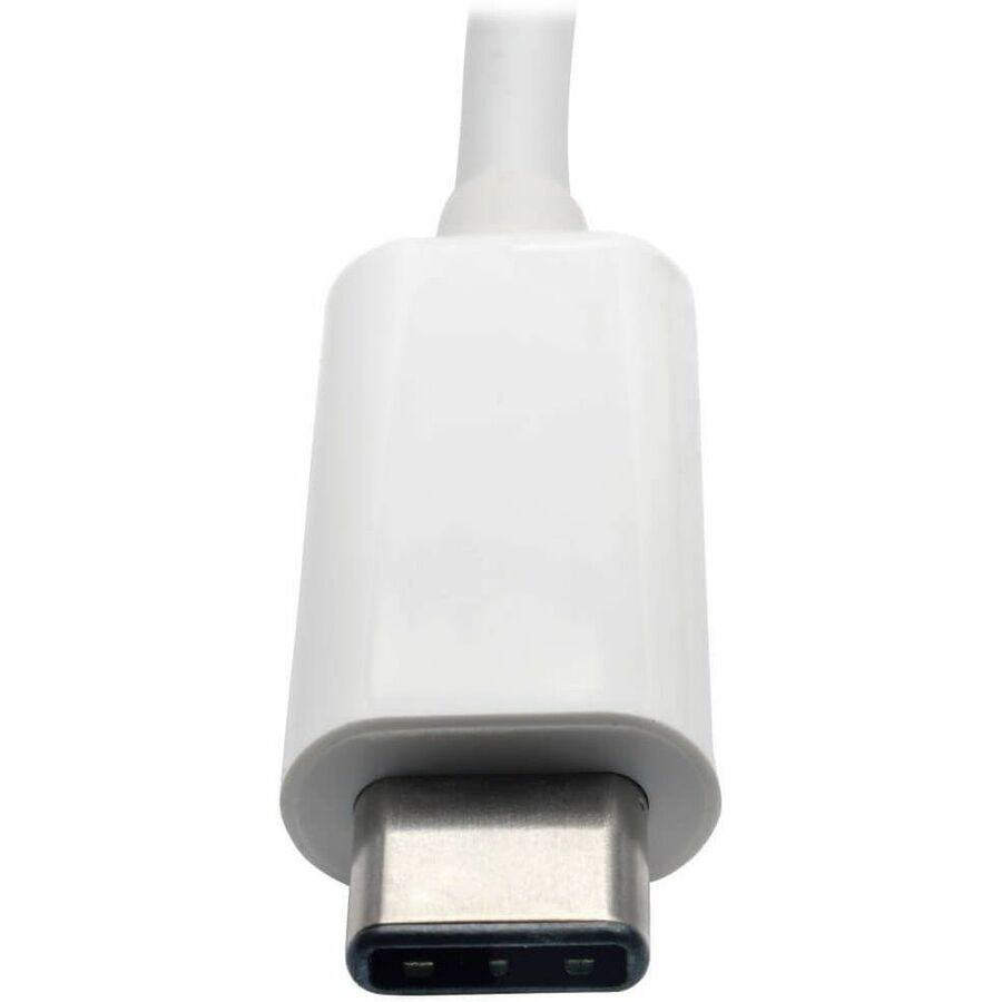USB 3.1 Gen 1 USB-C to HDMI Adapter, USB-A/USB-C PD Charging/Gigabit Ethernet, 3", White