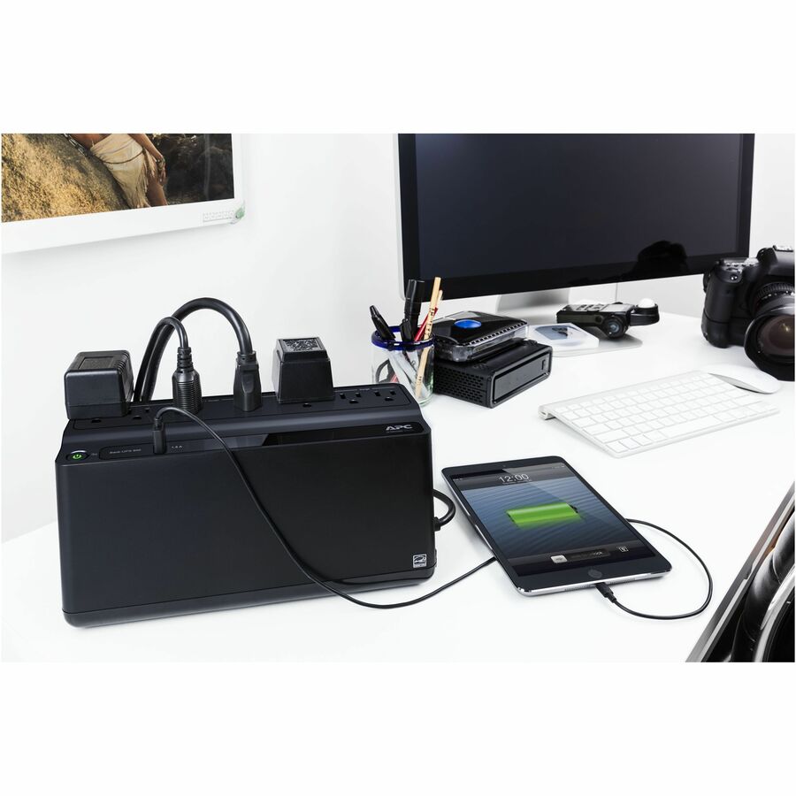 Back-UPS 600 VA Battery Backup System, 7 Outlets, 120 VA, 490 J