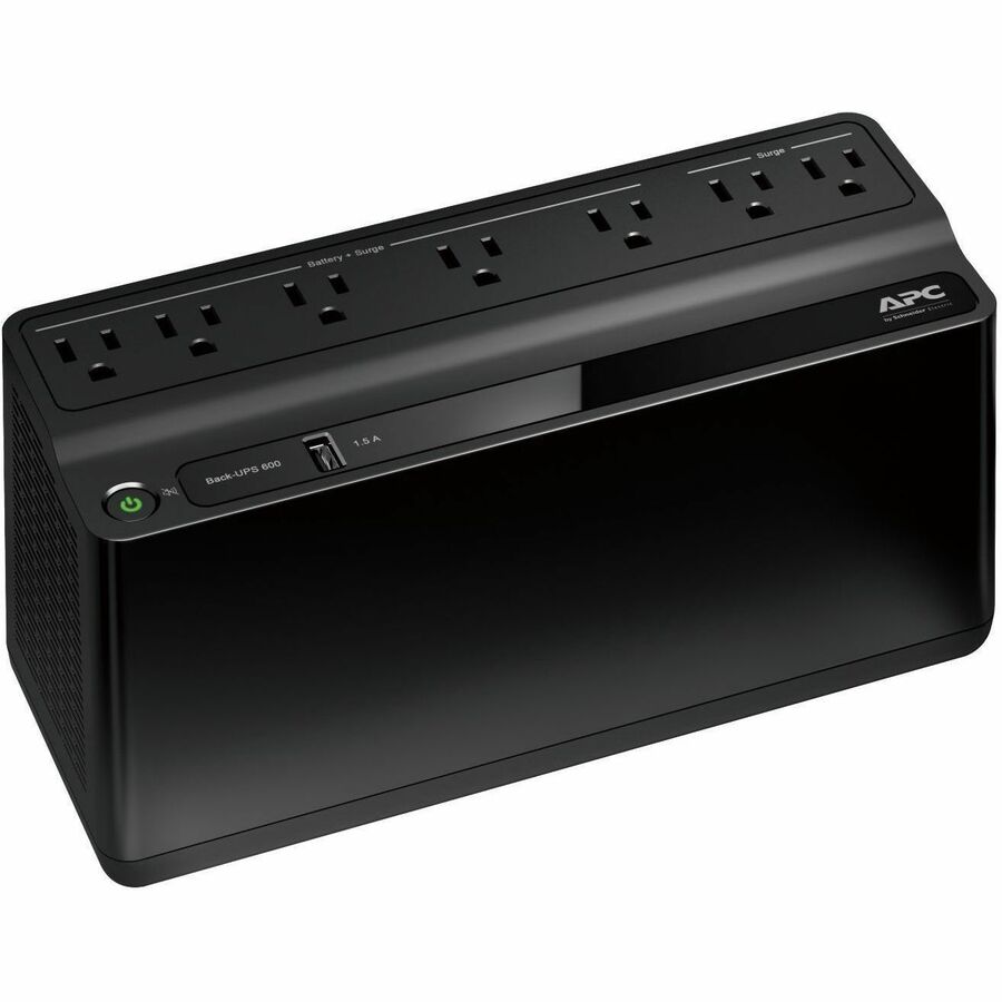 Back-UPS 600 VA Battery Backup System, 7 Outlets, 120 VA, 490 J
