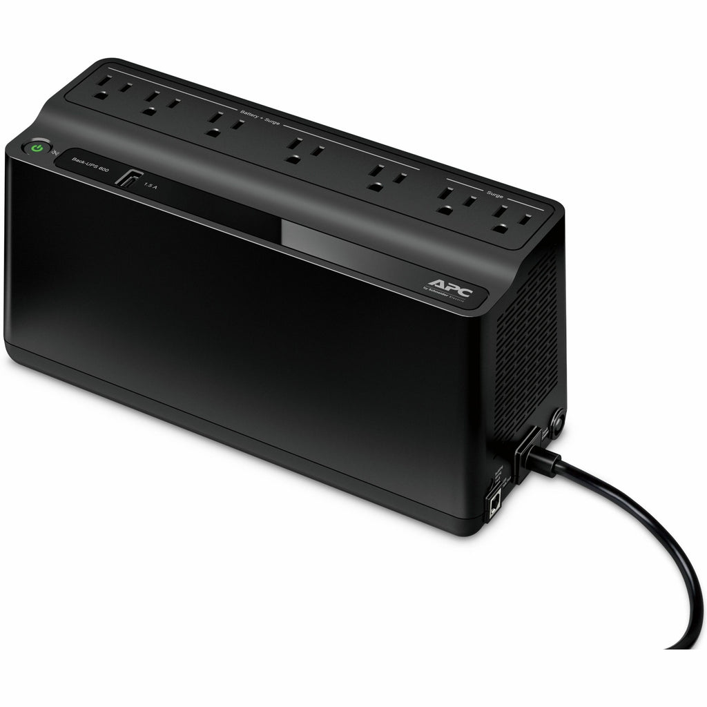 Back-UPS 600 VA Battery Backup System, 7 Outlets, 120 VA, 490 J