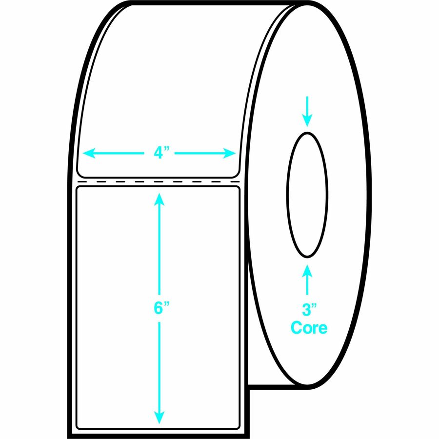 Avery Industrial Direct Thermal Labels, Permanent Adhesive, 4" x 6" , 1 Roll, 3" Core, 1, 000 Labels (4131) - 4" Width x 6" Length - Permanent Adhesive - Rectangle - Direct Thermal - White - Paper - 1000 / Sheet - 1 Total Sheets - 1000 Total Lab