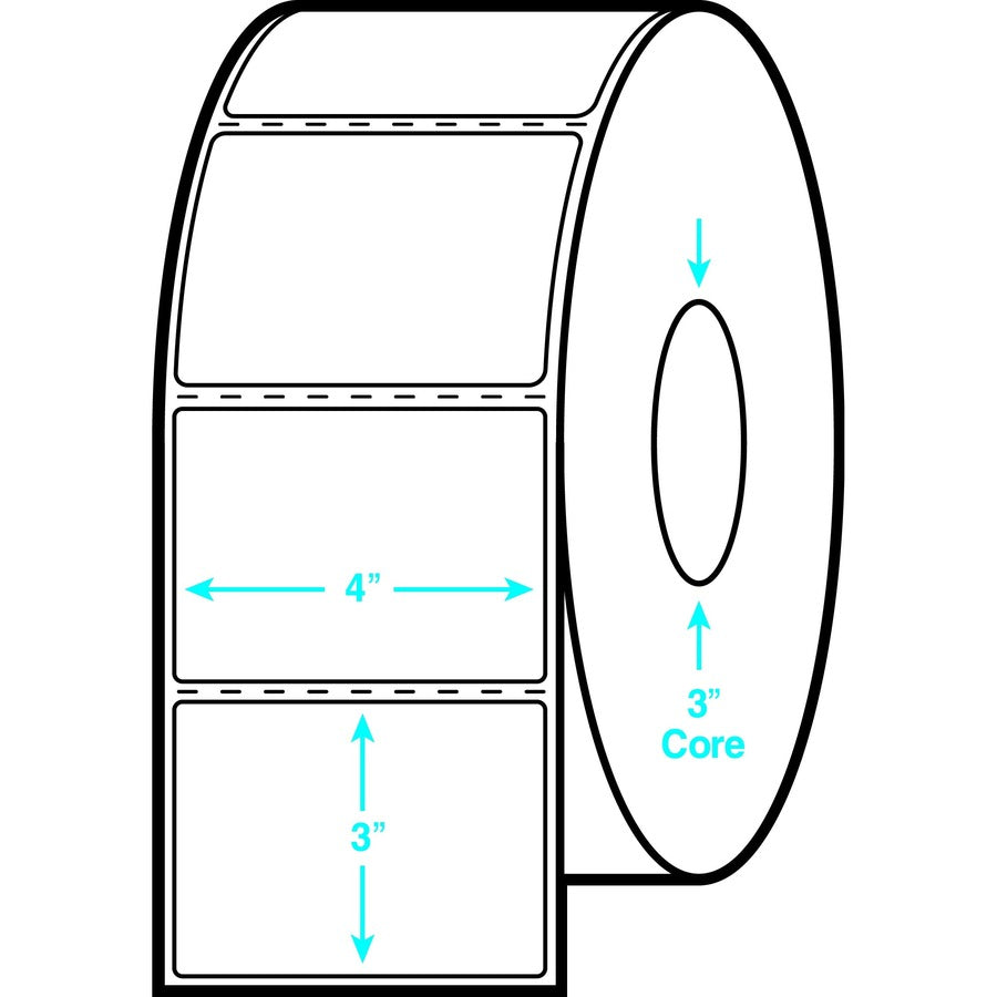 Avery Shipping Label - 4" Width x 3" Length - Permanent Adhesive - Rectangle - Direct Thermal - White - Paper - 1000 / Sheet - 2 Total Sheets - 2000 Total Label(s) - 1