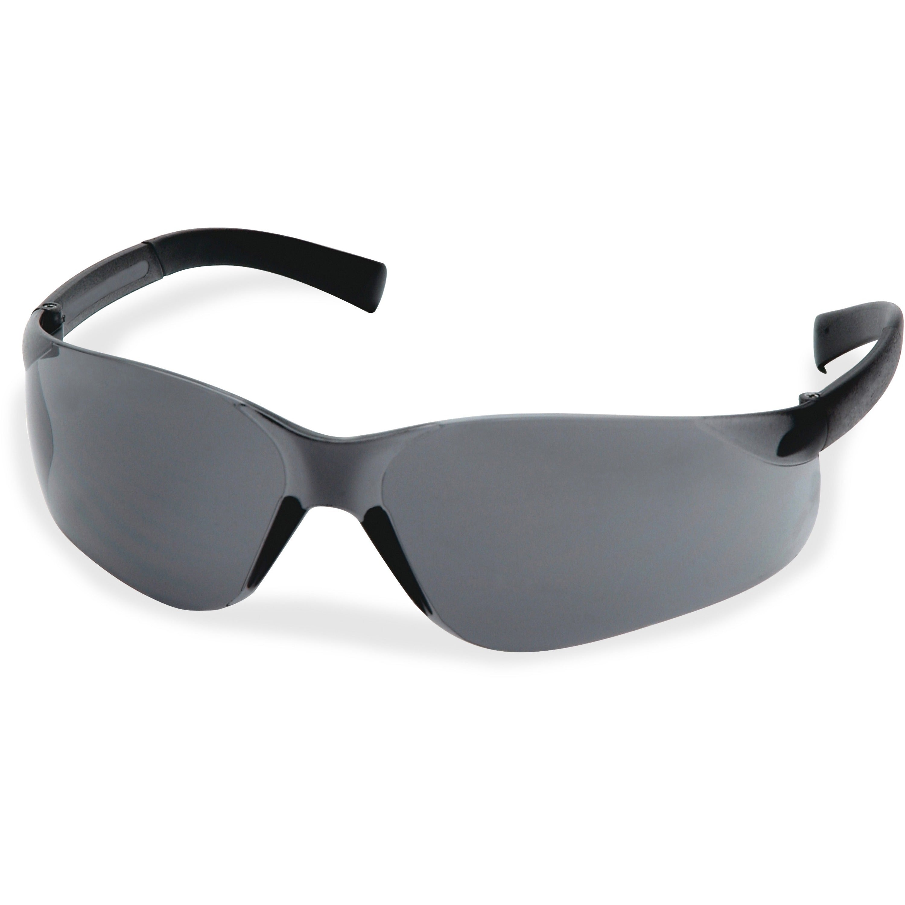 ProGuard Fit 821 Safety Glasses w/Rubber Temple Tips - Small Size - Ultraviolet, Impact, Fog, UVA, UVB Protection - Gray Lens - Gray Frame - Adjustable Nose-piece, Comfortable, Non-Slip Temple, Wraparound Lens - 1 Each