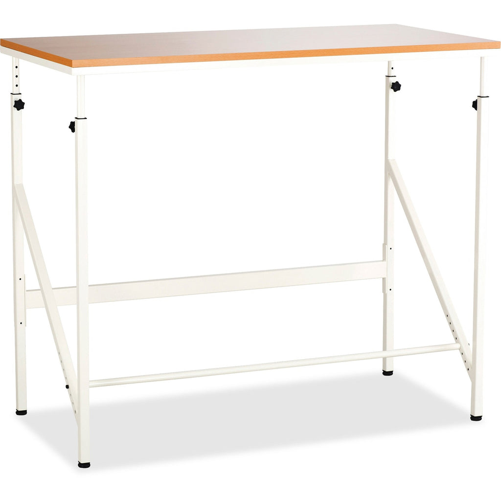 safco-laminate-tabletop-standing-height-desk-for-table-topmelamine-laminate-rectangle-beech-top-powder-coated-cream-base-adjustable-height-38-to-50-adjustment-x-48-table-top-width-x-24-table-top-depth-50-height-assembly-required_saf1957bh - 1