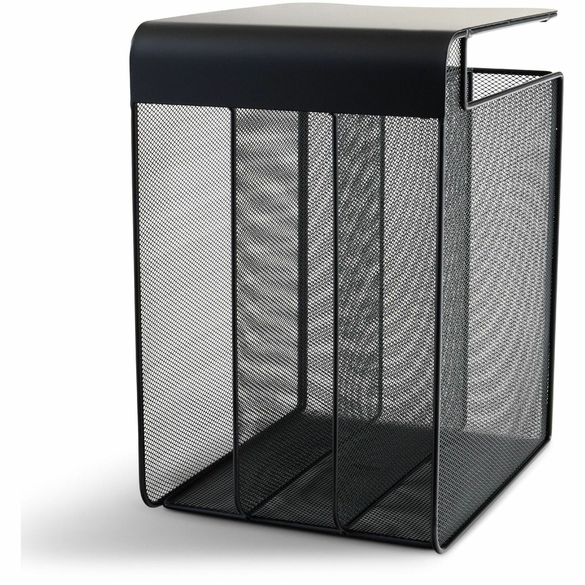Safco Onyx Vertical Hanging Storage Organizer - 3 Compartment(s) - 11.8" Height x 14.8" Width x 5.3" Depth - Black - Steel - 1 Each