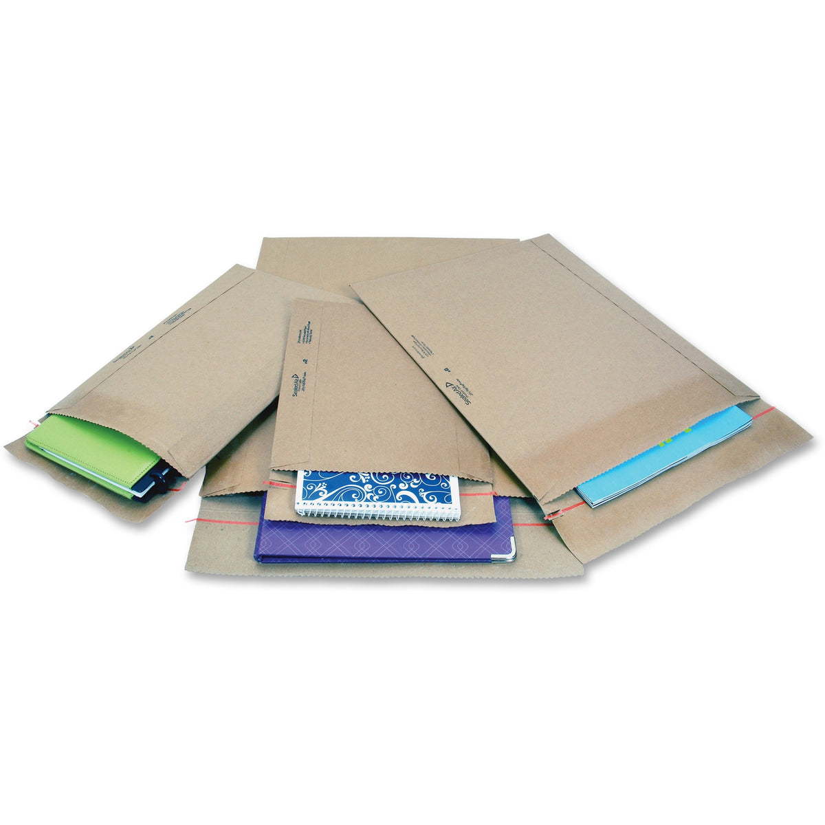 Jiffy Rigi Bag Mailer, #4, Square Flap, Self-Adhesive Closure, 9.5 x 13, Natural Kraft, 200/Carton