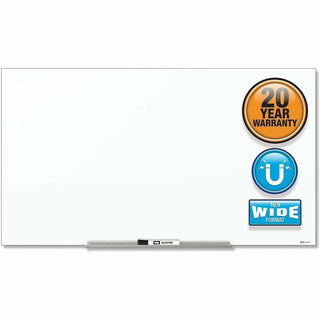 InvisaMount Magnetic Glass Marker Board, 39 x 22, White Surface