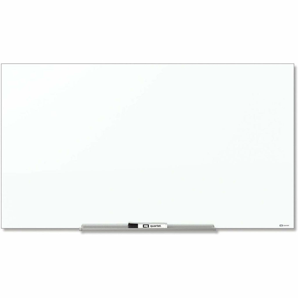 InvisaMount Magnetic Glass Marker Board, 39 x 22, White Surface