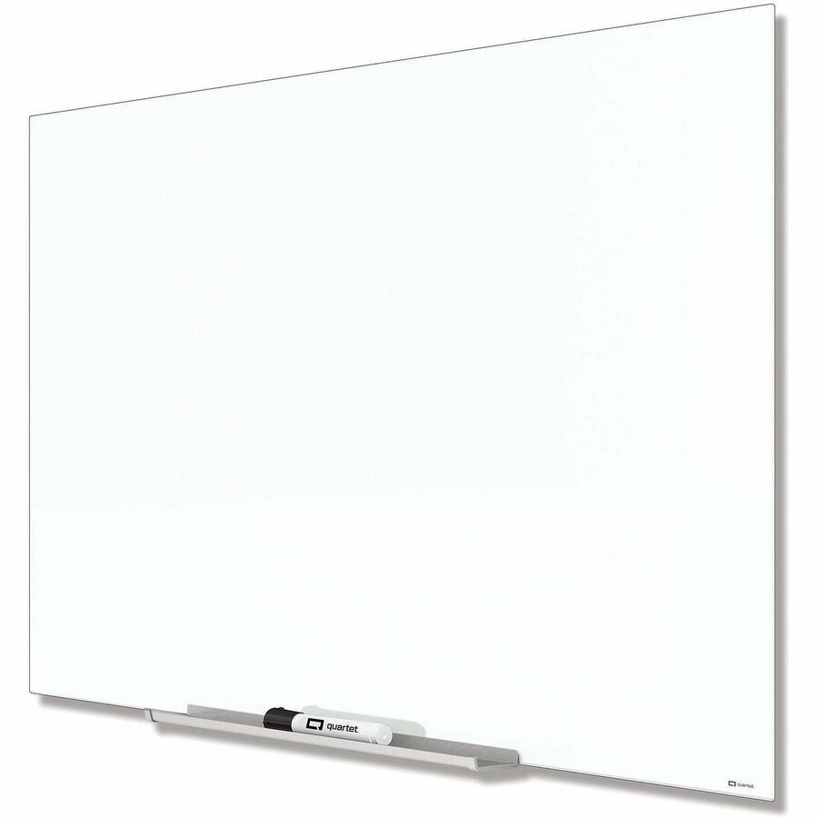 InvisaMount Magnetic Glass Marker Board, 74 x 42, White Surface