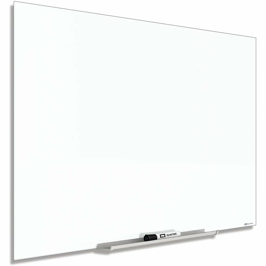 InvisaMount Magnetic Glass Marker Board, 74 x 42, White Surface