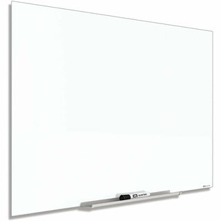 InvisaMount Magnetic Glass Marker Board, 74 x 42, White Surface