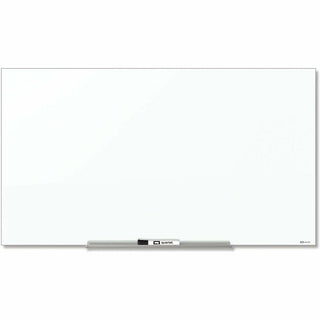 InvisaMount Magnetic Glass Marker Board, 74 x 42, White Surface