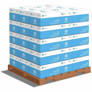 HP Office20 Paper - White - 92 Brightness - Letter - 8 1/2" x 11" - 20 lb Basis Weight - 200000 / Pallet - FSC - Smear Resistant, Quick Drying, Acid-free - White