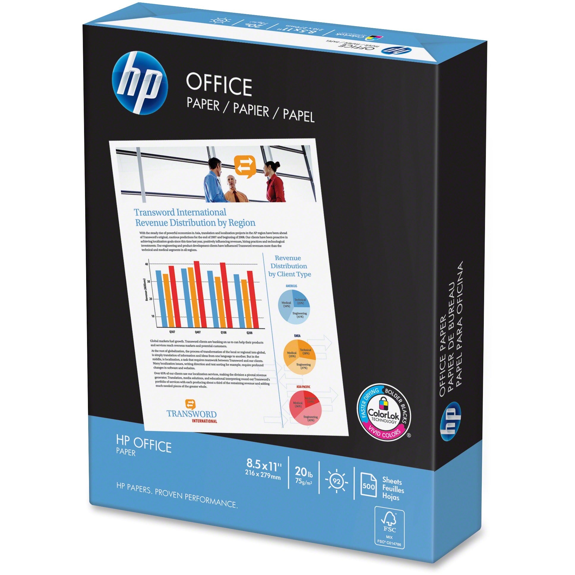 hp-office20-paper-white-92-brightness-letter-8-1-2-x-11-20-lb-basis-weight-200000-pallet-fsc-smear-resistant-quick-drying-acid-free-white_hew112101pl - 2