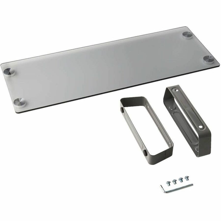 Universal Glass-Top Monitor Riser, 22" x 8" x 3", Clear, Supports 3.9 lbs