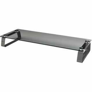 Universal Glass-Top Monitor Riser, 22" x 8" x 3", Clear, Supports 3.9 lbs
