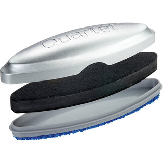 quartet-premium-glass-board-eraser-2-width-x-650-length-used-as-ink-remover-residue-remover-magnetic-durable-easy-grip-handle-silver-felt-microfiber-1each_qrtsfeb3 - 2