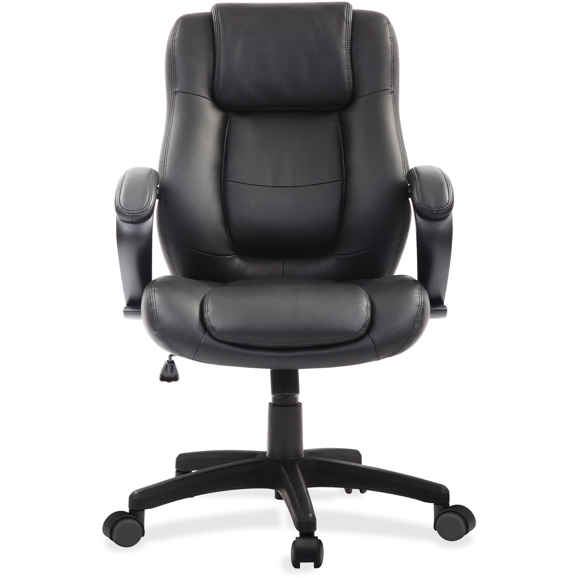 eurotech-pembroke-mid-back-executive-chair-black-bonded-leather-seat-black-bonded-leather-back-low-back-5-star-base-1-each_eutle522 - 2