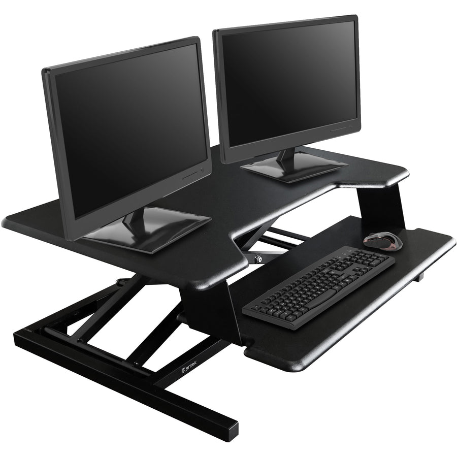 kantek-desktop-riser-workstation-sit-to-stand-black-53-height-x-35-width-x-24-depth-desktop-black_ktksts900 - 2