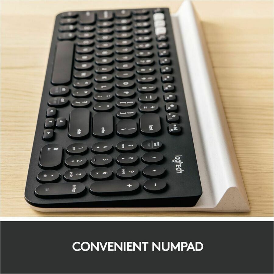 Logitech K780 Multi-Device Wireless Keyboard - Wireless Connectivity - Bluetooth - 33 ft - 2.40 GHz - USB Interface Home, Search, Back, App Switch, Easy-Switch, On/Off Switch Hot Key(s) - ChromeOS - English, French - QWERTY Layout - Tablet, Computer