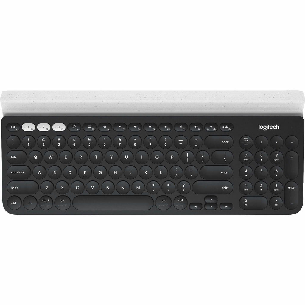 Logitech K780 Multi-Device Wireless Keyboard - Wireless Connectivity - Bluetooth - 33 ft - 2.40 GHz - USB Interface Home, Search, Back, App Switch, Easy-Switch, On/Off Switch Hot Key(s) - ChromeOS - English, French - QWERTY Layout - Tablet, Computer