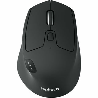 Logitech M720 Triathlon Multi-Device Wireless Mouse, Bluetooth, USB Unifying Receiver, 1000 DPI, 8 Buttons, 2-Year Battery, Compatible with Laptop, PC, Mac, iPadOS - Black - Optical - Wireless - Bluetooth/Radio Frequency - 2.40 GHz - Black - 1 Pack -
