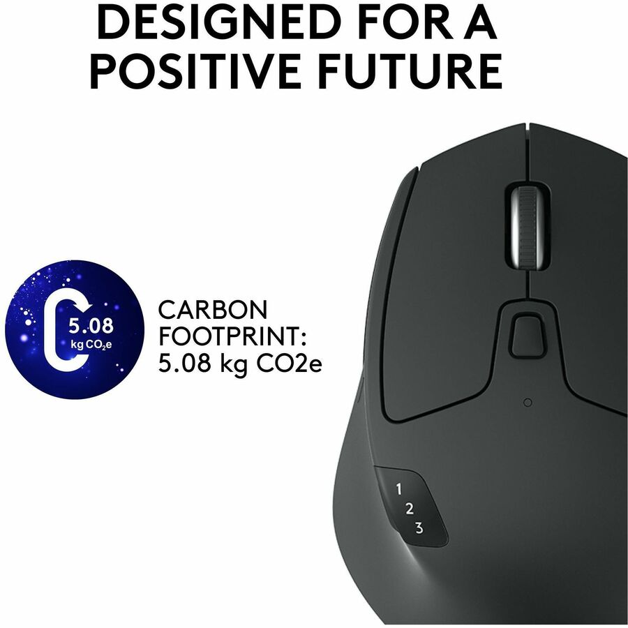 Logitech M720 Triathlon Multi-Device Wireless Mouse, Bluetooth, USB Unifying Receiver, 1000 DPI, 8 Buttons, 2-Year Battery, Compatible with Laptop, PC, Mac, iPadOS - Black - Optical - Wireless - Bluetooth/Radio Frequency - 2.40 GHz - Black - 1 Pack -