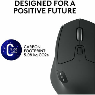 Logitech M720 Triathlon Multi-Device Wireless Mouse, Bluetooth, USB Unifying Receiver, 1000 DPI, 8 Buttons, 2-Year Battery, Compatible with Laptop, PC, Mac, iPadOS - Black - Optical - Wireless - Bluetooth/Radio Frequency - 2.40 GHz - Black - 1 Pack -