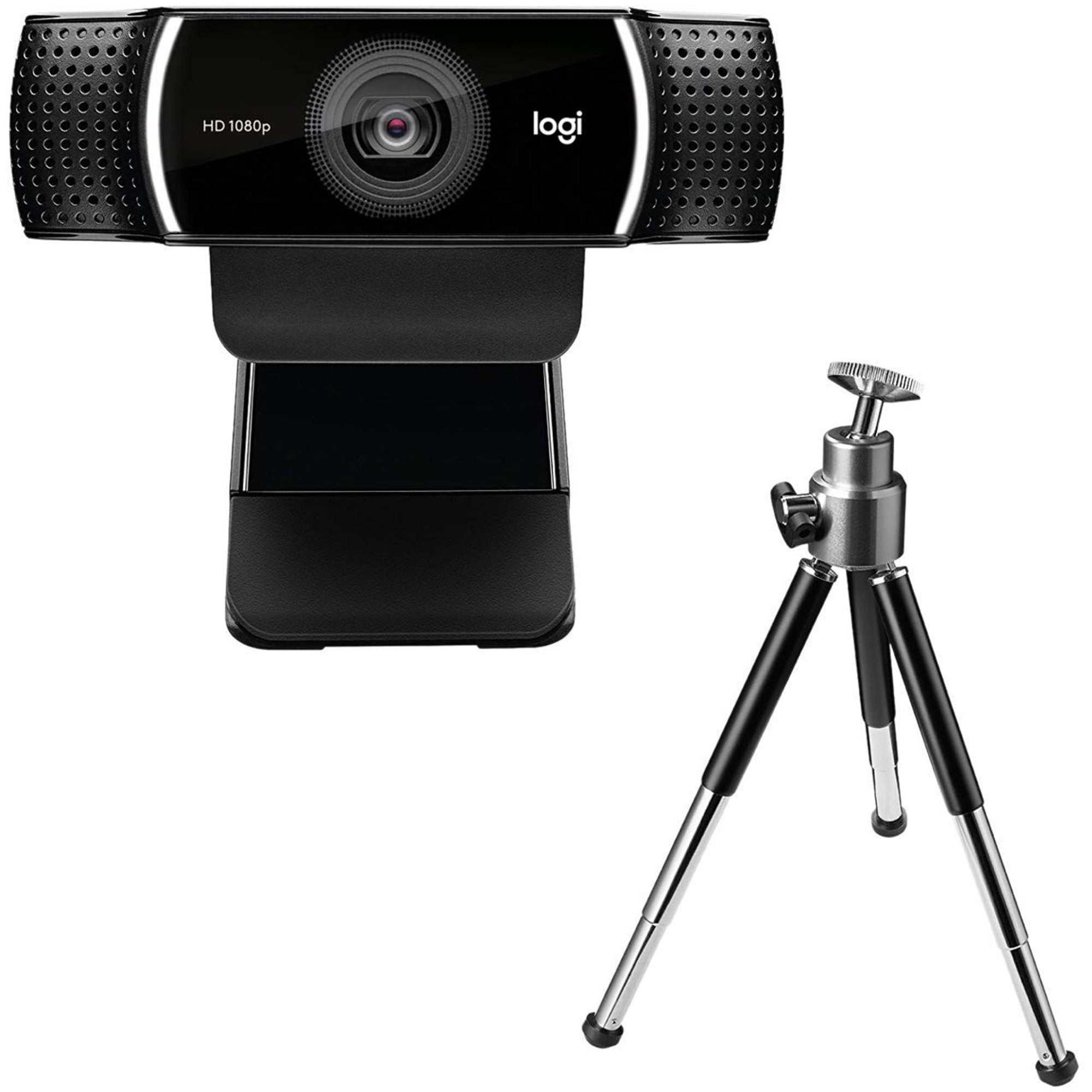 Logitech C922 Webcam - 2 Megapixel - 60 fps - USB 2.0 - 1920 x 1080 Video - Auto-focus - 78deg Angle - 1.2x Digital Zoom - Microphone - Computer, Notebook, Monitor