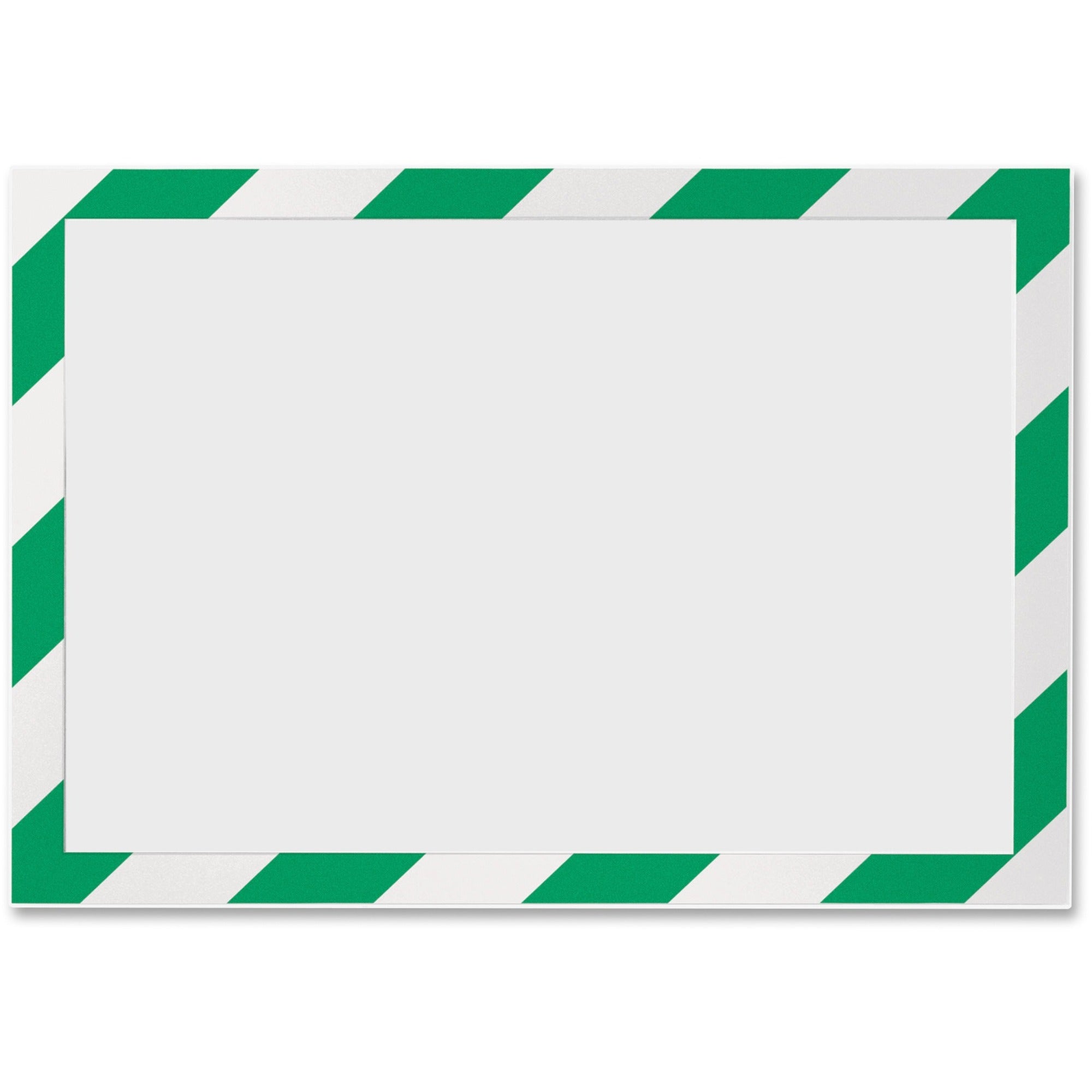 durable-duraframe-security-self-adhesive-magnetic-letter-sign-holder-holds-letter-size-8-1-2-x-11--green-white-2-pack_dbl4770131 - 1