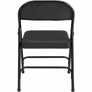 Lorell Folding Chairs - Powder Coated Steel Frame - Black - 4 / Carton
