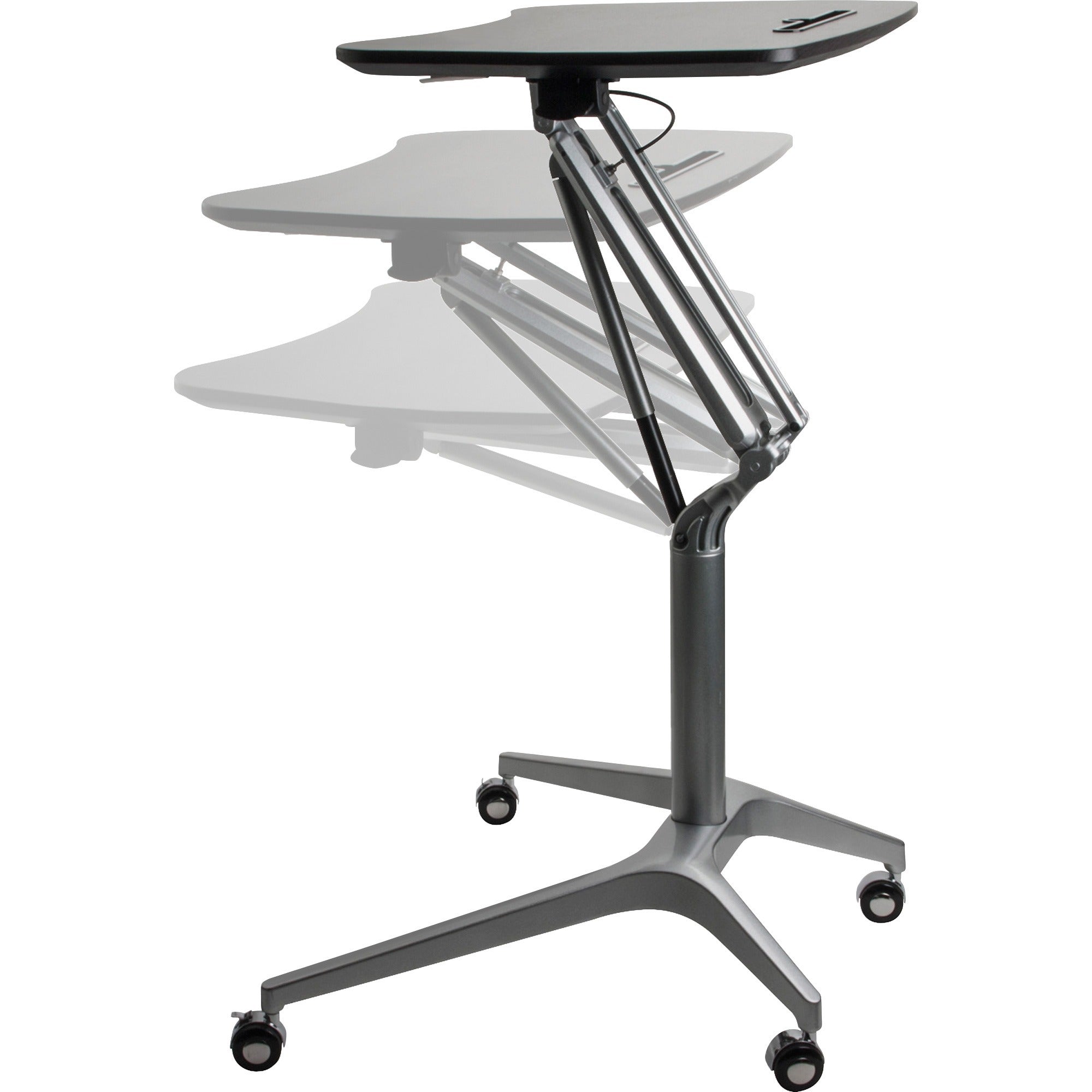 lorell-gas-lift-height-adjustable-mobile-desk-for-table-topblack-rectangle-top-powder-coated-base-adjustable-height-2870-to-4090-adjustment-x-2825-table-top-width-x-1875-table-top-depth-41-height-assembly-required-1-each_llr84838 - 1