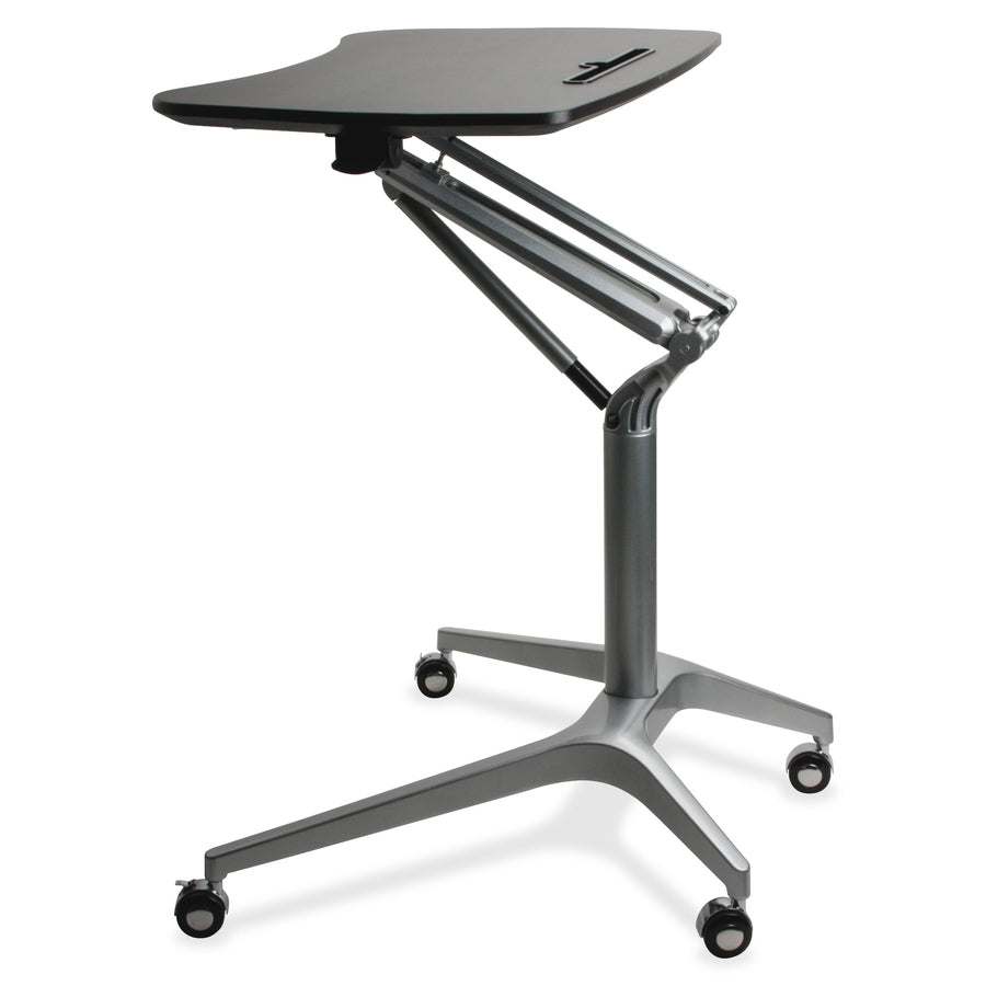 lorell-gas-lift-height-adjustable-mobile-desk-for-table-topblack-rectangle-top-powder-coated-base-adjustable-height-2870-to-4090-adjustment-x-2825-table-top-width-x-1875-table-top-depth-41-height-assembly-required-1-each_llr84838 - 4