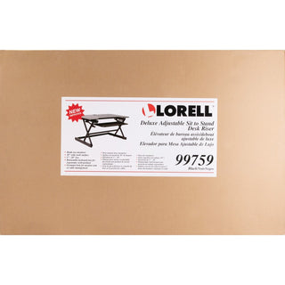 Lorell Deluxe Adjustable Desk Riser - 20" Height x 38" Width x 24" Depth - Desktop - Black