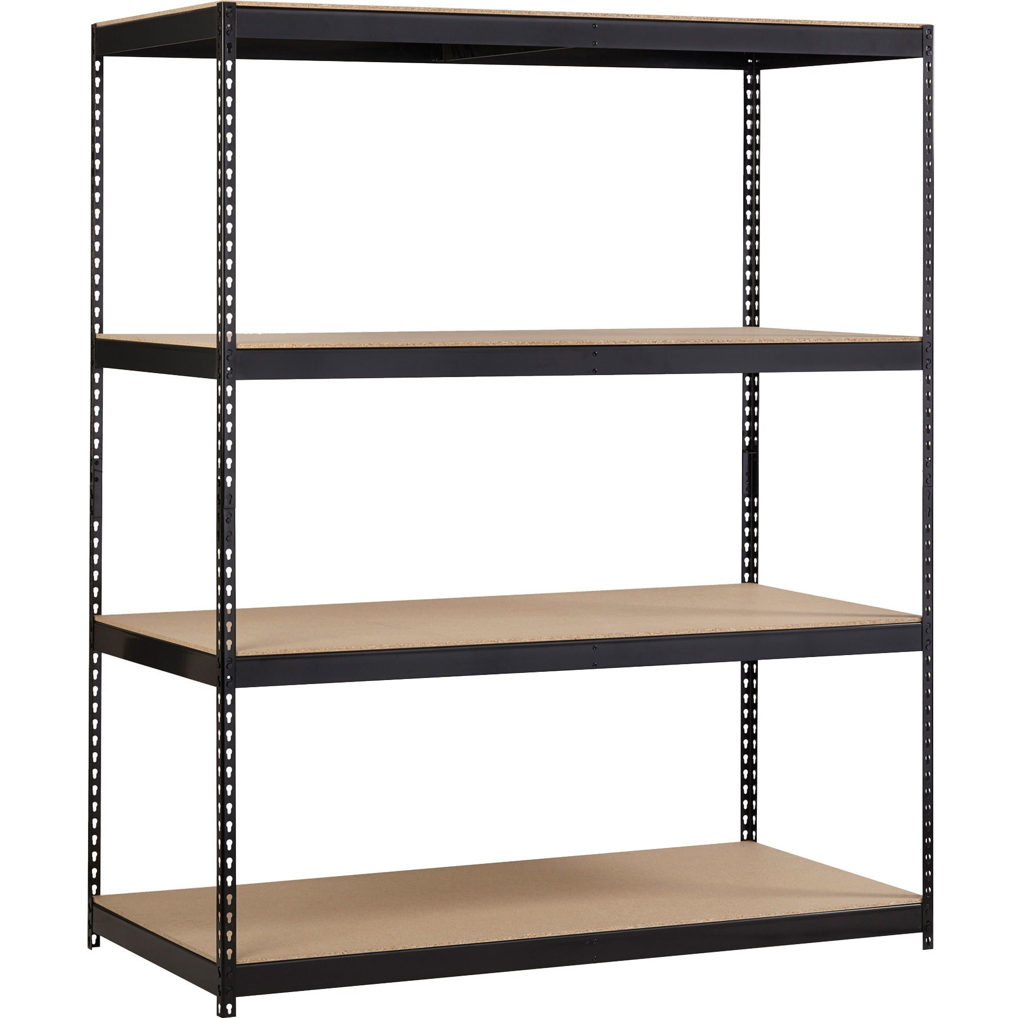 lorell-archival-shelving-80-x-box-4-compartments-84-height-x-69-width-x-33-depth-28%-recycled-black-steel-particleboard-1-each_llr99839 - 4