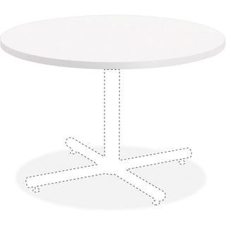 lorell-hospitality-collection-tabletop-for-table-tophigh-pressure-laminate-hpl-round-white-top-x-42-table-top-diameter-assembly-required-thermofused-laminate-tfl-particleboard-top-material-1-each_llr99857 - 1