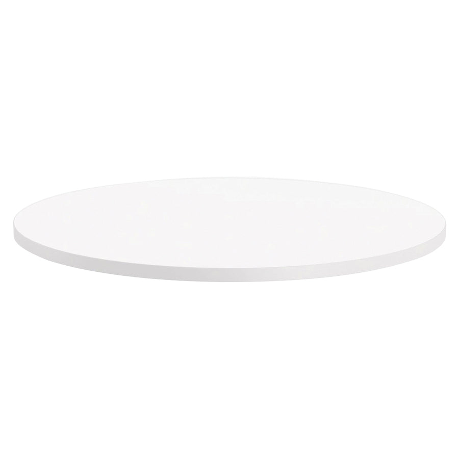 lorell-hospitality-collection-tabletop-for-table-tophigh-pressure-laminate-hpl-round-white-top-x-42-table-top-diameter-assembly-required-thermofused-laminate-tfl-particleboard-top-material-1-each_llr99857 - 4